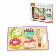 Игровой набор Viga Режем десерт (6 предметов) (дерево), 44639