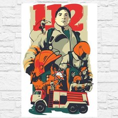 Картина по номерам на холсте МЧС России - 12364 В 60x40