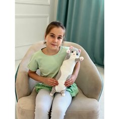 Кот Батон Худенький 50 см, Мягкая игрушка подушка / кошка сосиска / антистресс Original Toys