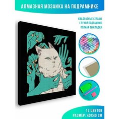 Алмазная мозаика на подрамнике - вышивка Dont touch me 40 х 40 см Красиво Красим