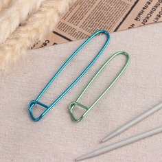 Набор вспомогательных булавок для вязания, 9/11,5 см, 2 шт, цвет микс Top Market