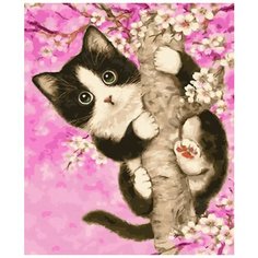 Картина по номерам Котенок на дереве 40х50 см АртТойс
