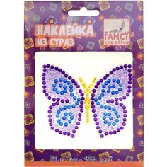 Fancy Creative FD070012 Наклейка из страз металлик сова, 7,5х7 см, полимерная, п/п с е/п fancy creative