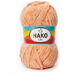 Пряжа Nako Lily лосось (276), 100%полиэстер, 180м, 100г, 2шт