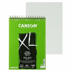 Альбом на спирали для графики XL Dessin, 21 х 29.7 см, 50 листов, Мелкое зерно, 160 г/м2 Россия