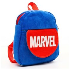 Рюкзак плюшевый "MARVEL" на молнии, с карманом, 19х22 см, Мстители