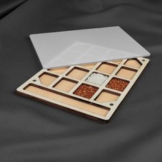 Арт Узор Органайзер для бисера, деревянный, с крышкой из оргстекла, на магнитах, 17 отделений, 15 × 20 см