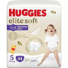 Подгузники-трусики детские Elite Soft 5 12-17 кг, 34 шт Huggies