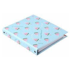 Тетрадь на кольцах, 160 листов в клетку "Арбузики", твёрдая обложка, глянцевая ламинация, со сменным блоком Альт