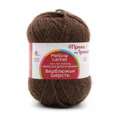 Пряжа для вязания из Троицка Верблюжья шерсть 100гр. 200м. (100% шерсть) (251 коричневый), 10 мотков Троицкая камвольная фабрика