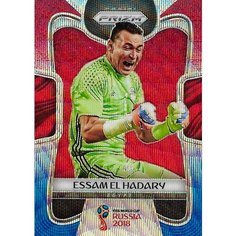 Коллекционная карточка Panini Prizm FIFA World Cup Russia 2018 #58 Essam El Hadary - Red Blue Wave S0303