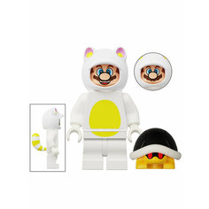 Мини-фигурка Марио в белом костюме с черепахой Mario (подвижная, 4 см) Star Friend
