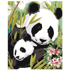 Картина по номерам Панда большая и маленькая 40х50 см АртТойс