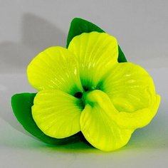Силиконовая форма для мыла Гибискус 3D, для свечей гипса 1шт 9 х 9 х 3 см Нет бренда