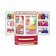 Холодильник детский игрушка с холодным паром светом и звуками (6748A) (Цвет: Красный) MSN Toys