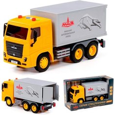 Автомобиль МАЗ-фургон инерционный со светом и звуком (в коробке) 94131 П-Е /8/ Полесье