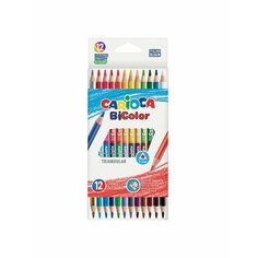 Карандаши цветные заточенные двусторонние Carioca "Bi Color"