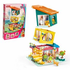 Конструктор Розовая мечта «Трехэтажный дом», 571 деталь Sluban