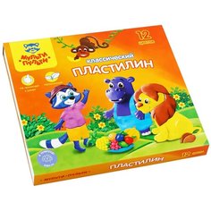 Комплект 16 шт, Пластилин Мульти-Пульти "Приключения Енота", 12 цветов, 240г, со стеком, картон