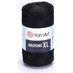 Пряжа YarnArt Macrame XL черный (148), 100%полиэстер, 130м, 250г, 5шт