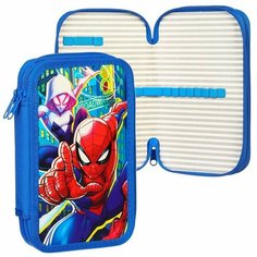 Пенал 2 секции, 125 х 205 мм, Человек-паук, ламинированный картон Marvel