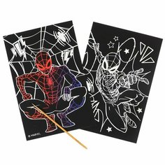 Гравюра с радужным основанием "Человек-паук", 10*15 см Marvel