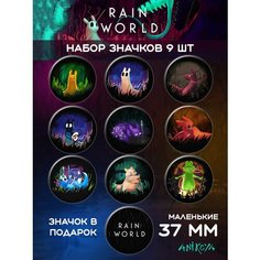 Значки на рюкзак Слизнекот Rain World игра Ani Koya