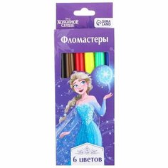 Фломастеры Disney - Холодное сердце, невентилируемые, 6 цветов, 1 упаковка