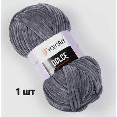 Пряжа YarnArt Dolce Темно-серый (760) 1 моток 100 г/120 м (100% микрополиэстер) ярнарт дольче