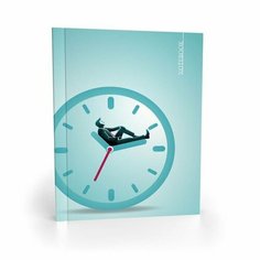 Записная книжка А5 128 листов в линию "Делу время", интегральная обложка, матовая ламинация, выборочный УФ-лак, блок офсет 65 г/м2 Нет бренда