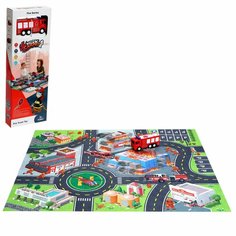 Игровой набор «Город», с ковриком и машинкой Россия