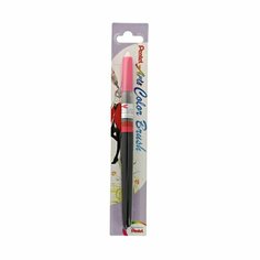 Фломастер-кисть Pentel "Colour Brush", с краской, розовая, 1-10 мм