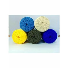 Шнур полиэфирный для вязания 3 мм, 5 шт, 45 м подарочный набор (№4) Рессла