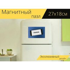 Магнитный пазл "Макет, экран, смартфон" на холодильник 27 x 18 см. Lots Prints