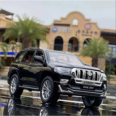 Металлическая машинка модель Toyota Land Cruiser Prado Прадо, масштаб 1:24 (21 см.)(черный) АЦ