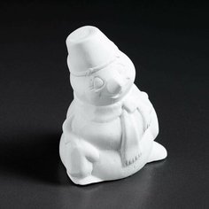 Фигурка гипсовая для росписи Хорошие сувениры - Снеговик, 12х8х8 см, 2 шт