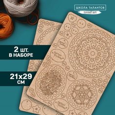 Набор основ для вязания 2 в 1 «Ажурное вдохновение», хдф 3 мм Школа талантов