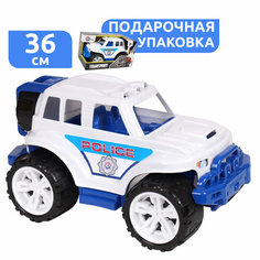 Игрушечная машинка полицейский автомобиль 36 см технок внедорожник в подарочной упаковке / полицейская каталка детская / подарок на 23 февраля
