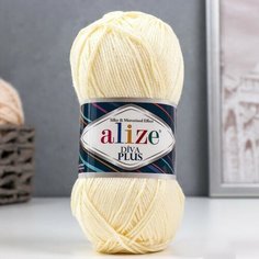 Пряжа "Diva plus" 100% микрофибра акрил 220м/100гр (01) Alize