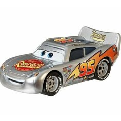 Литая коллекционная металлическая машинка из мультфильма "Тачки" (Cars) Молния Маквин серебряный Нет бренда
