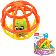 Музыкальный мячик хохотуша Оранжево-желтый 4630027294555 Азбукварик