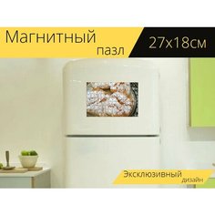 Магнитный пазл "Бенье, выпечка, еда" на холодильник 27 x 18 см. Lots Prints