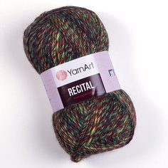 Пряжа Yarnart Recital 661 красный бирюзовый