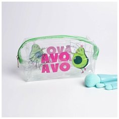 Косметичка-пенал из прозрачного PVC AVOgirl, 14х8 см Нет бренда