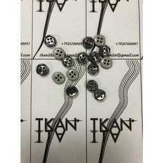 Пуговица пластиковая четырехпрокольная, 1 шт. Noname