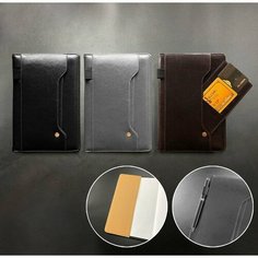 Ежедневник недатированный, обложка ПВХ, формат А5, 140 л, клетка, с карманами, микс Noname