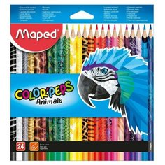 Maped Цветные карандаши Color Peps Animals 24 цвета (832224) разноцветный