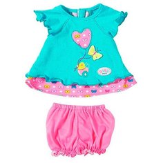 Zapf Creation Туника с шортиками для куклы Baby Born 823552 голубой/розовый