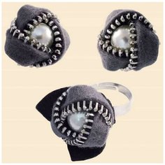 Набор для вышивания "Клипсы и перстень. Розочки" Риолис