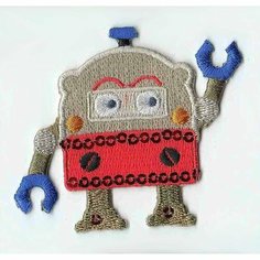 Термоаппликация HKM Маленький робот, 1 шт 6 х 5,5 см разноцветный 0,125 см HKM 33619/1SB